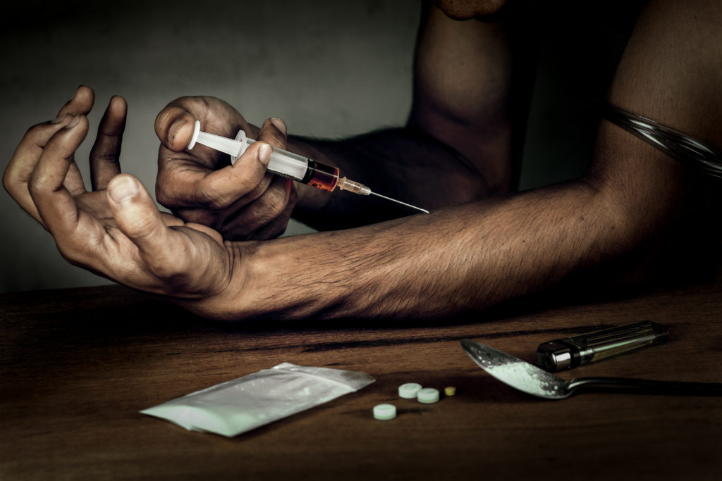 Injecting Heroin