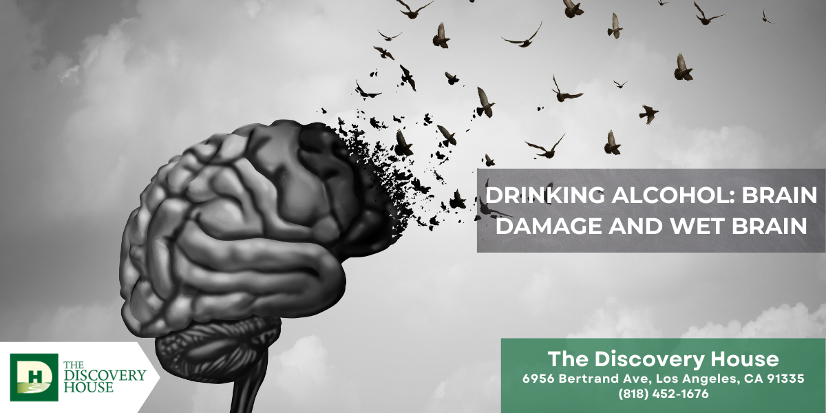 drinking alcohol leads to wet brain illustration